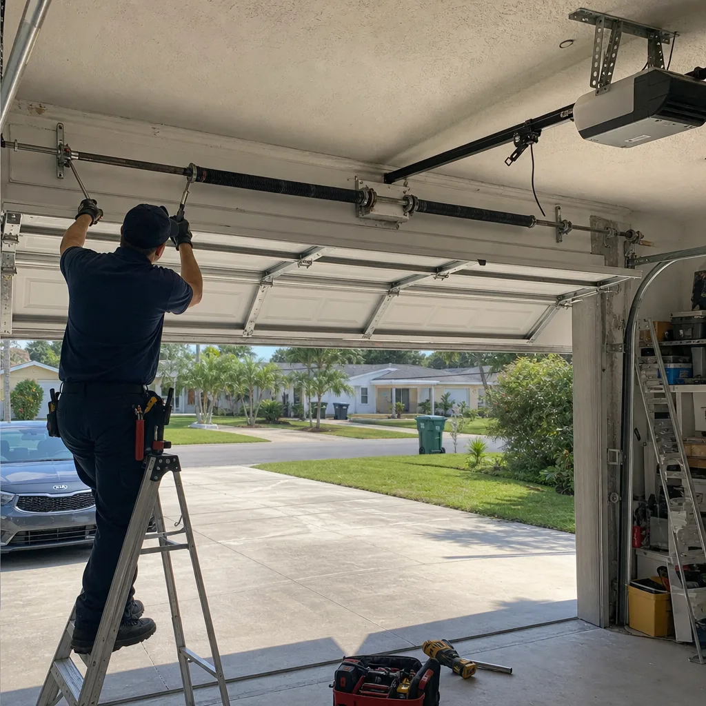 Garage Door Spring Repair in DeBary